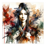 Phoenix Spirit Asian Warrior Portrait (Print Only) thumbnail