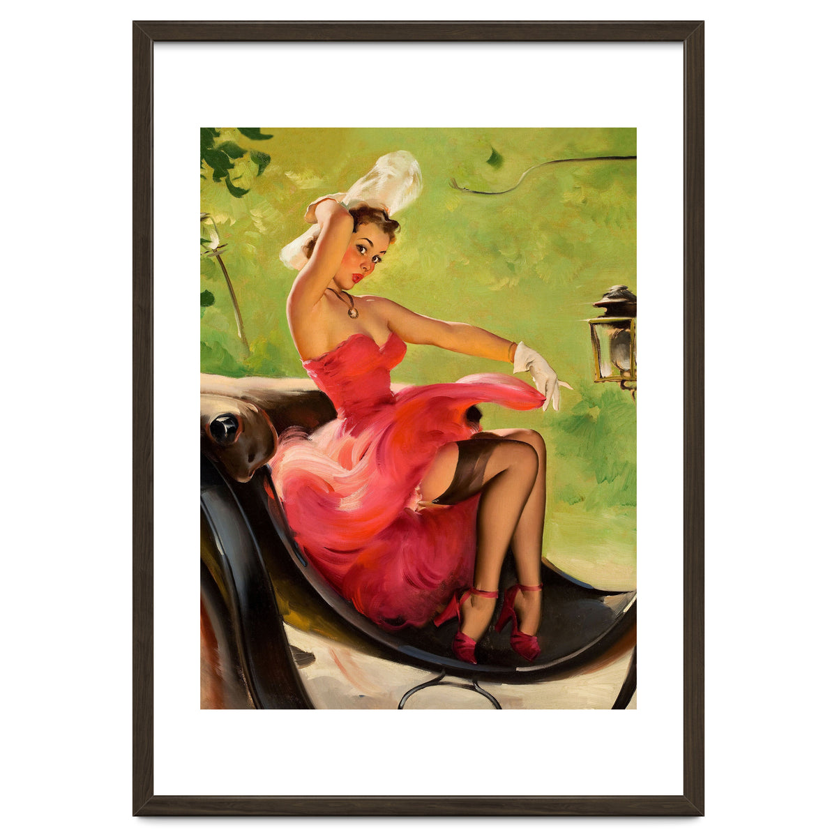 Pinup Girl On A Chariot Fast Ride