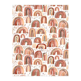 Cute Watercolor Rainbows Terracota (Print Only) thumbnail