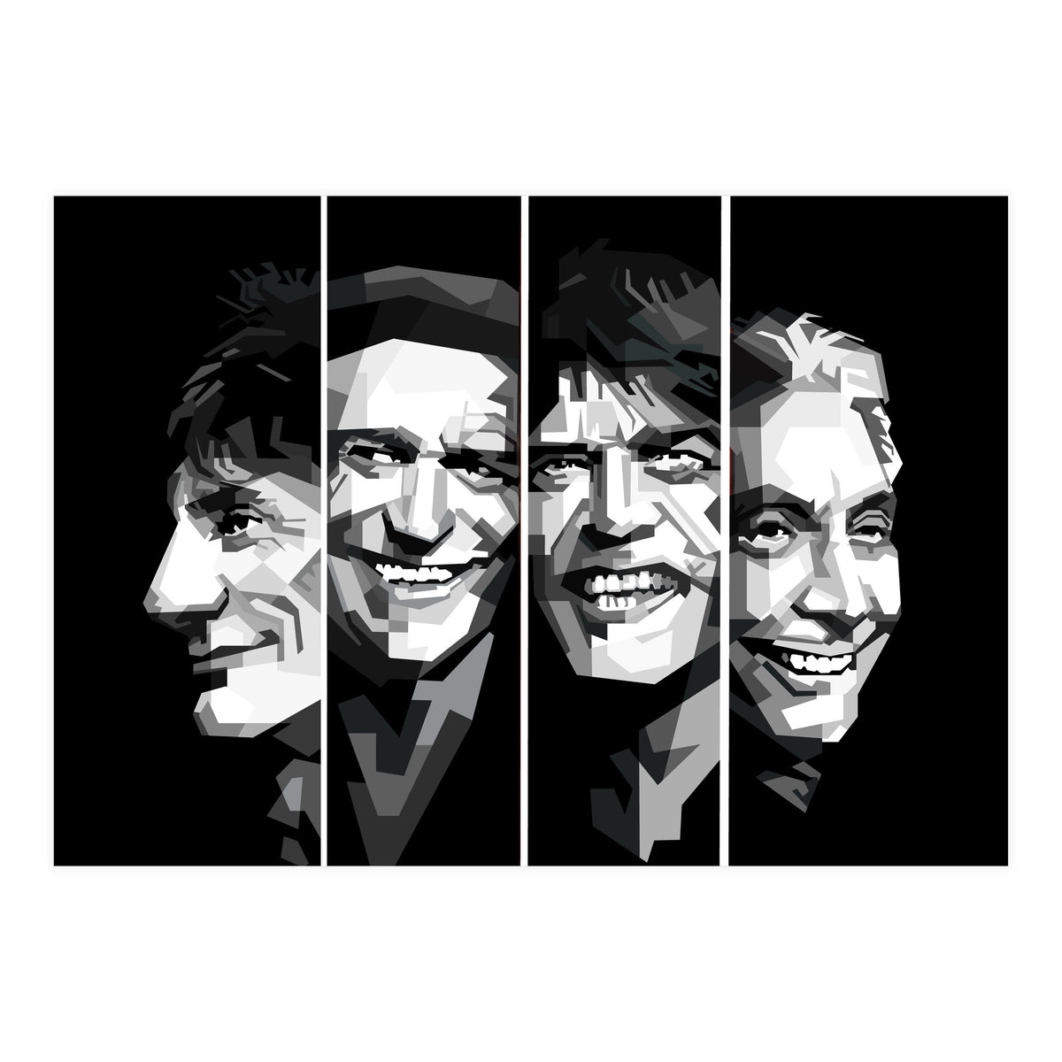 The Rolling Stones Black Portrait  (Print Only)