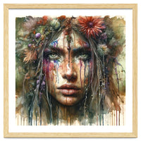Wild Bloom Druid Woman Portrait