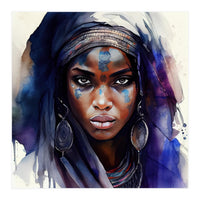 Watercolor Tuareg Woman #4 (Print Only)