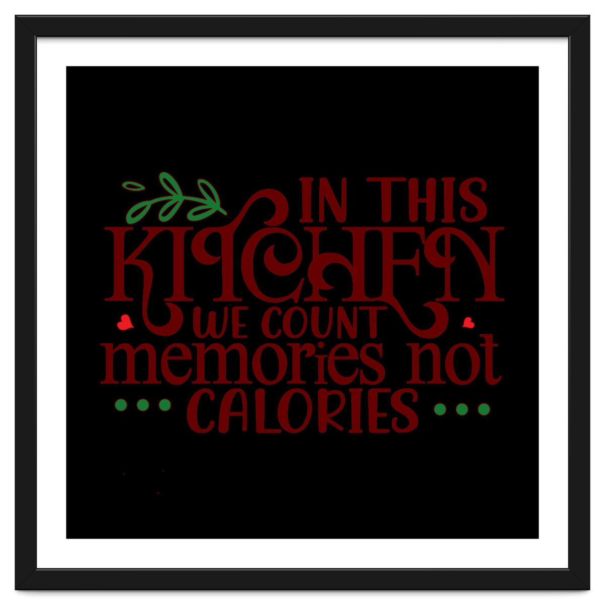 In This Kitchen We Count Memories Not Calories