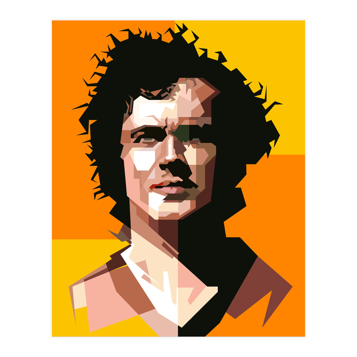 Retro Franz Beckenbauer Football  (Print Only)