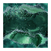 Emerald Glitter Agate Texture 04  (Print Only)