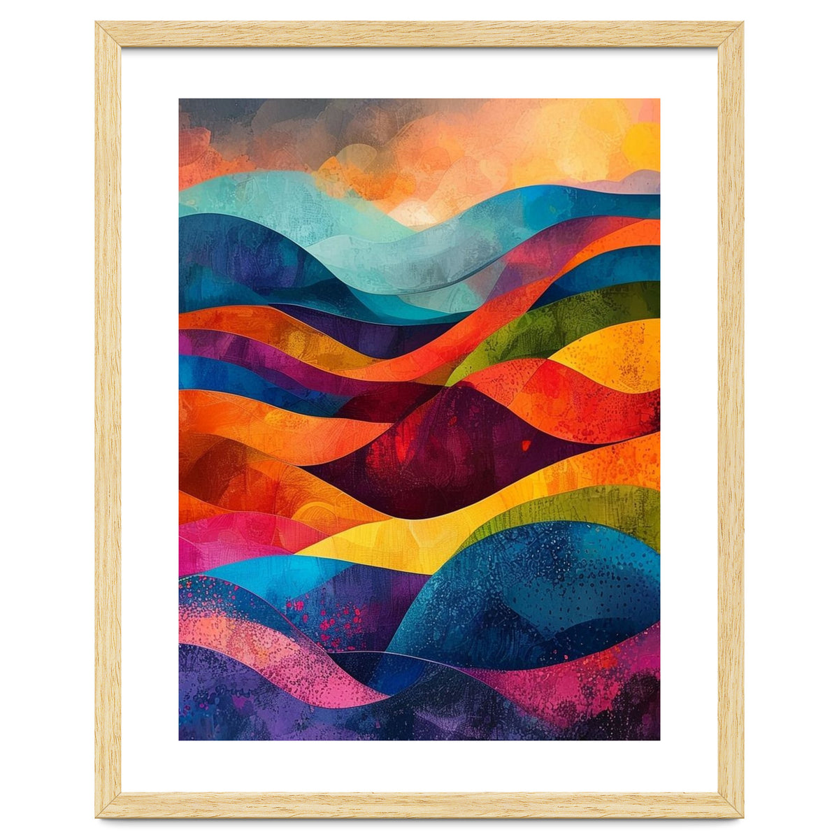 Abstract Rainbow Mountain Landscape