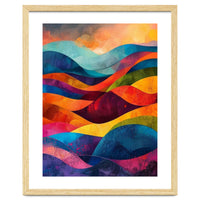 Abstract Rainbow Mountain Landscape
