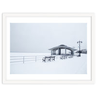 Benches in the Winter seascape