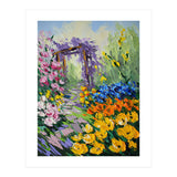 Sun-Drenched Garden Pergola Oil Painting (Print Only) thumbnail