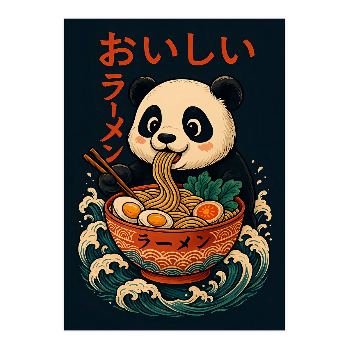 Ramen Panda Japanese (Print Only)