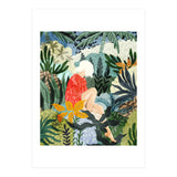 The Distracted Reader | Mindfulness Solo Travel | Bohemian Jungle Botanical Mood | Nature Book Lady (Print Only) thumbnail