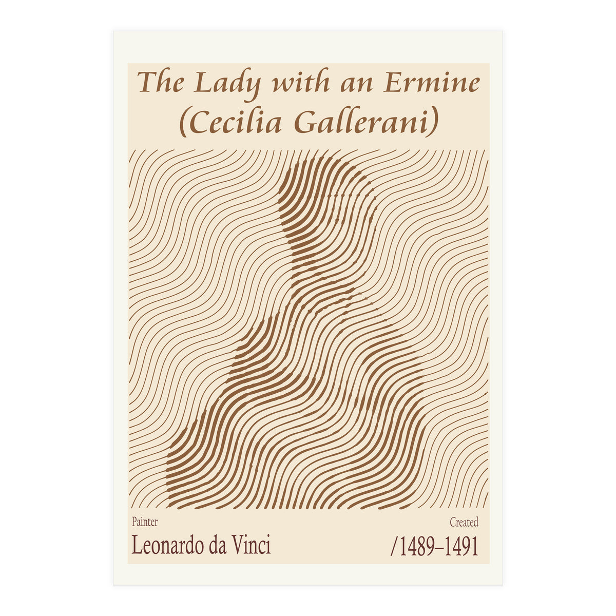 The Lady With An Ermine (cecilia Gallerani) – Leonardo Da Vinci (1489–1491) (Print Only)
