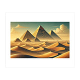 Vintage Egypt, Pyramids Of Giza Poster (Print Only) thumbnail