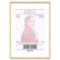 Receipt Art Adele Red