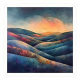Abstract Ethereal Rolling Hills at Sunset (Print Only) thumbnail