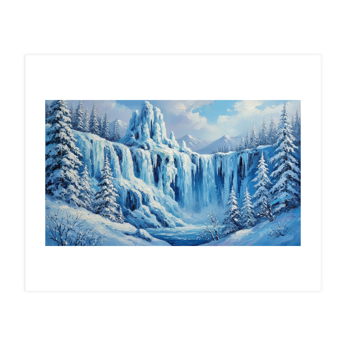 Frozen Cascades of Winter (Print Only)