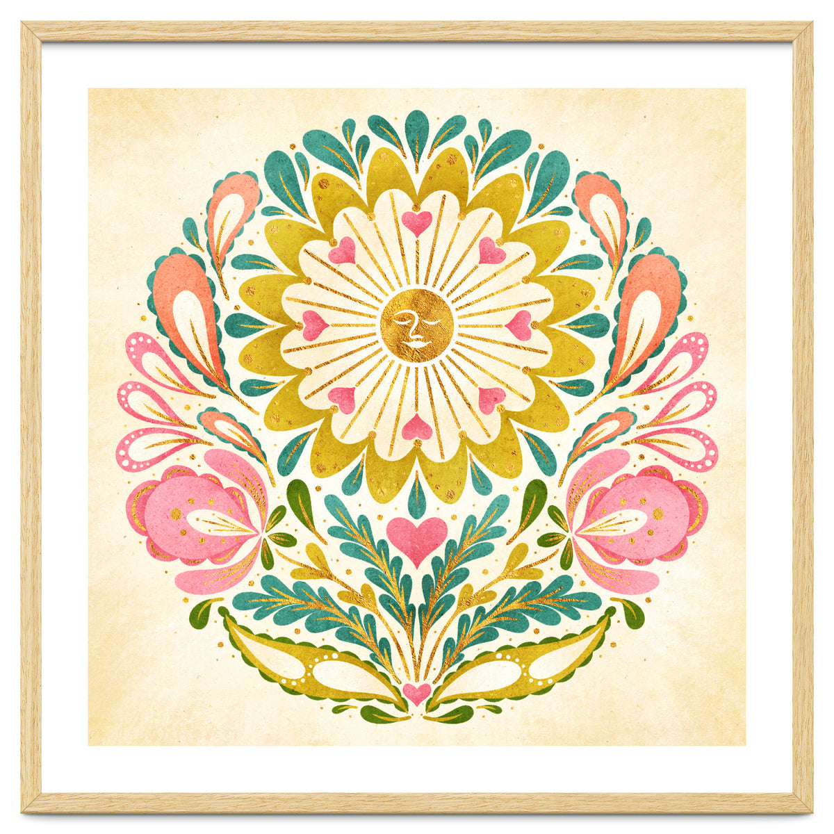 Solar Folk Art Mandala