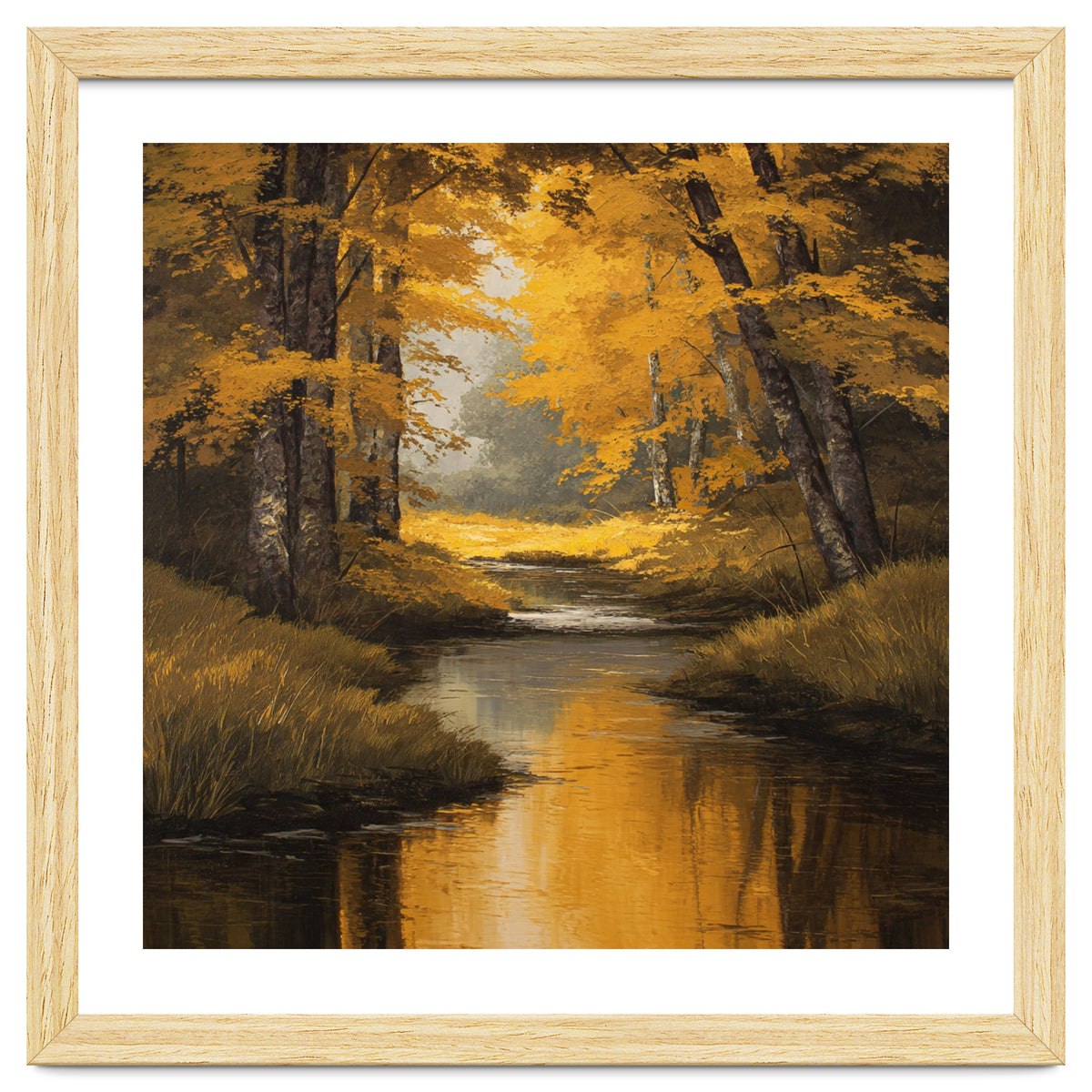 Golden Autumn Forest River