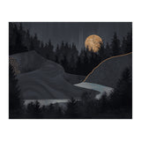Abstract Landscape Midnight Moon (Print Only) thumbnail