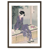 Kitagawa Utamaro (Copy) / 'Mujer sentada en una veranda', ca.  1798; 20th century, Japanese School. thumbnail