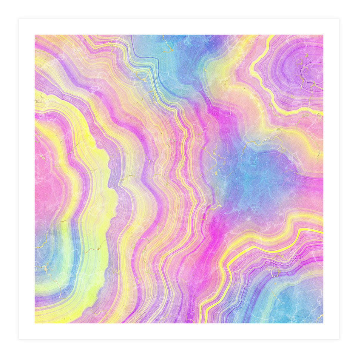 Neon Agate Texture 08 (Print Only)