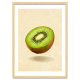 Kiwi Slice, Watercolor Fruit, Fresh Green Art thumbnail