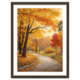 Original Autumn Park Landscape Oil Painting Style thumbnail