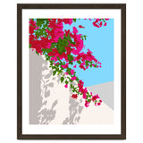 Bougainvillea Blossom, Greece Tropical Summer Travel, Santorini Architecture White Buildings Floral Nature Garden thumbnail