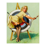 Pinup Sexy Girl On A Target (Print Only) thumbnail