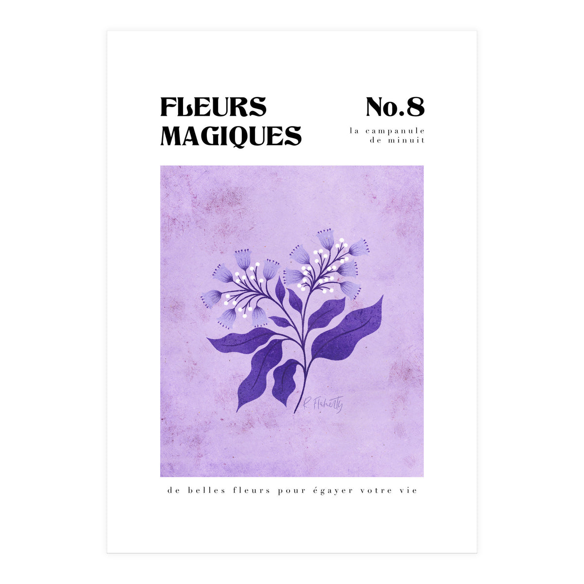 Magical Flowers No.8 Midnight Bellflowers (Print Only)
