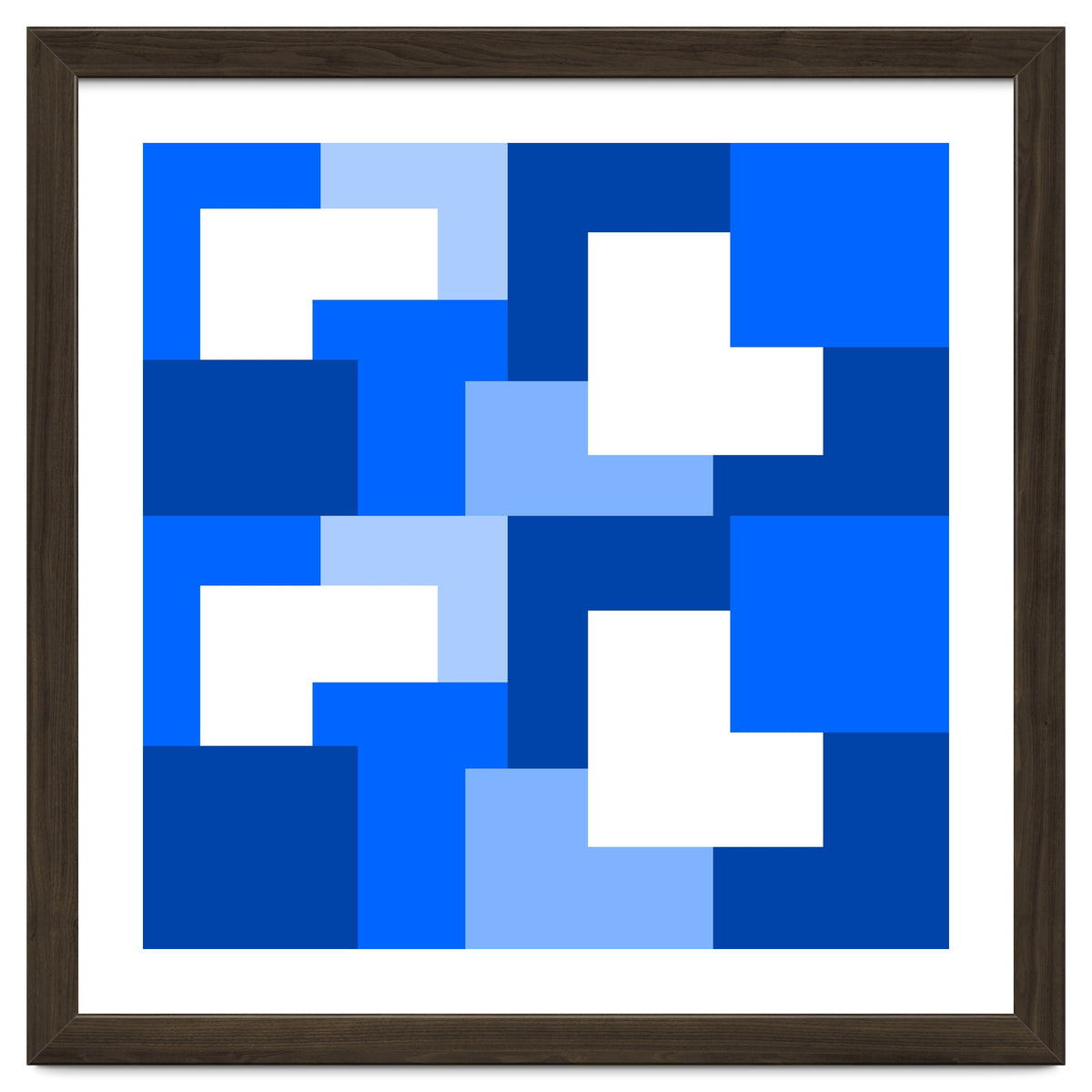 Blue Abstract Square Tiles