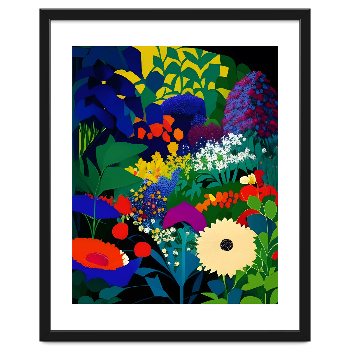 A Beautifully Dark Mind, Botanical Nature Jungle Garden, Eclectic Bohemian Vintage Plants Illustration