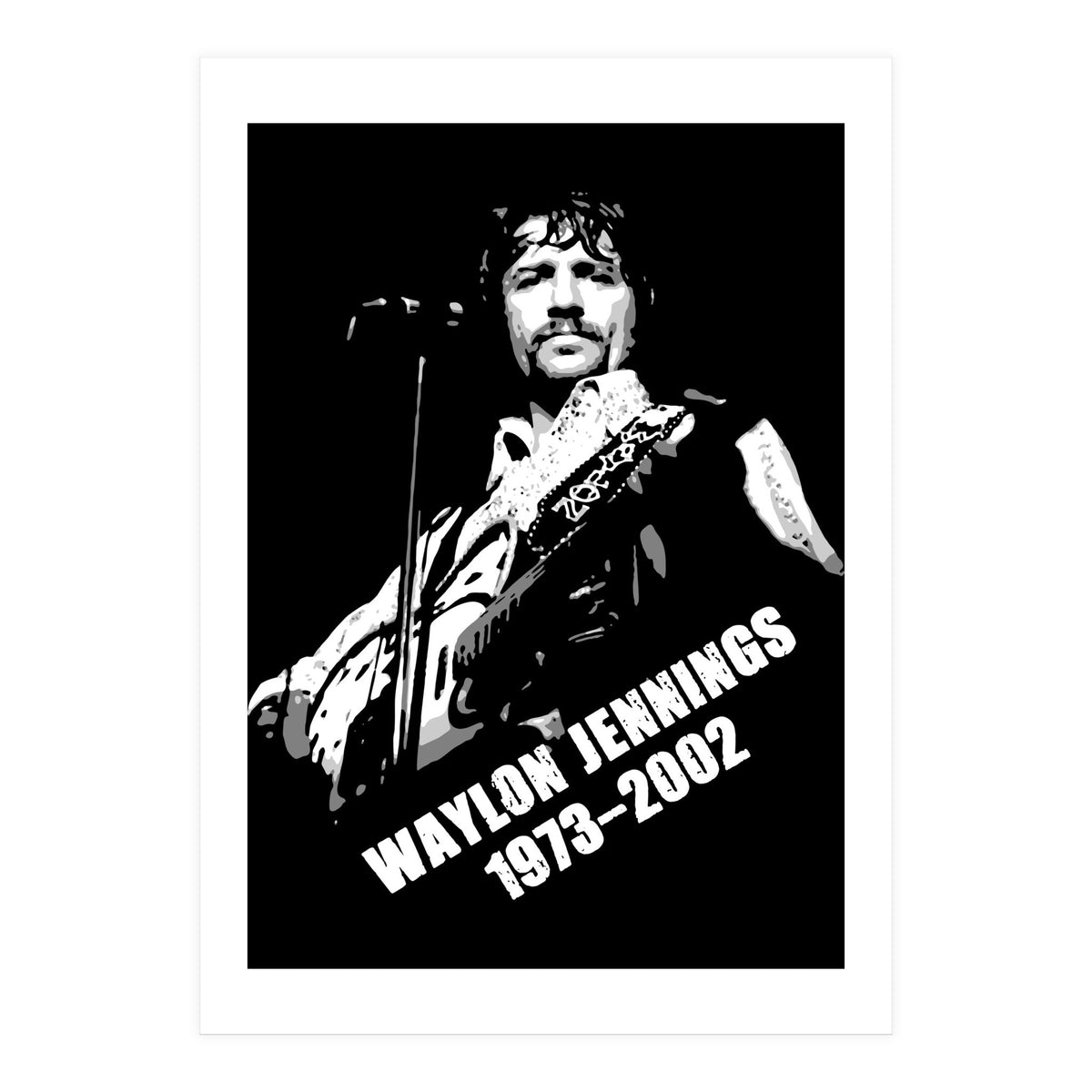 Waylon Jennings American Musician Legend (Print Only)