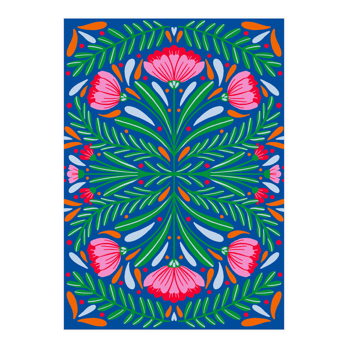 Bold Symmetrical Flowers (Print Only)