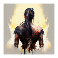 Warrior Woman From Behind (Print Only)