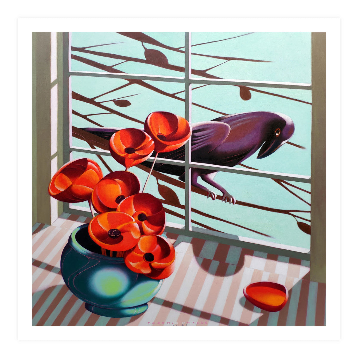 A crow outside the window (Print Only)