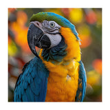 Blue And Gold Macaw Parrot Close Up Portrait (Print Only) thumbnail