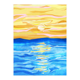 Sunsets & Romance, Ocean Watercolor Painting, Mosaic Eclectic Nature Landscape, Modern Boho Travel (Print Only) thumbnail