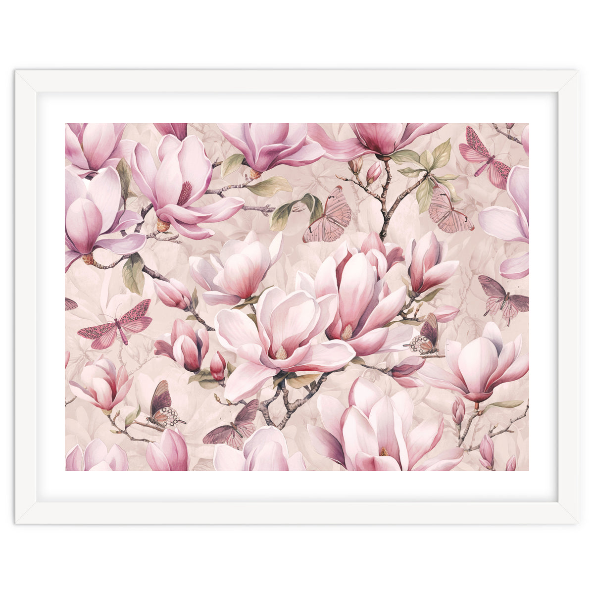 Magnolia And Butterfly