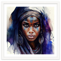 Watercolor Tuareg Woman #4