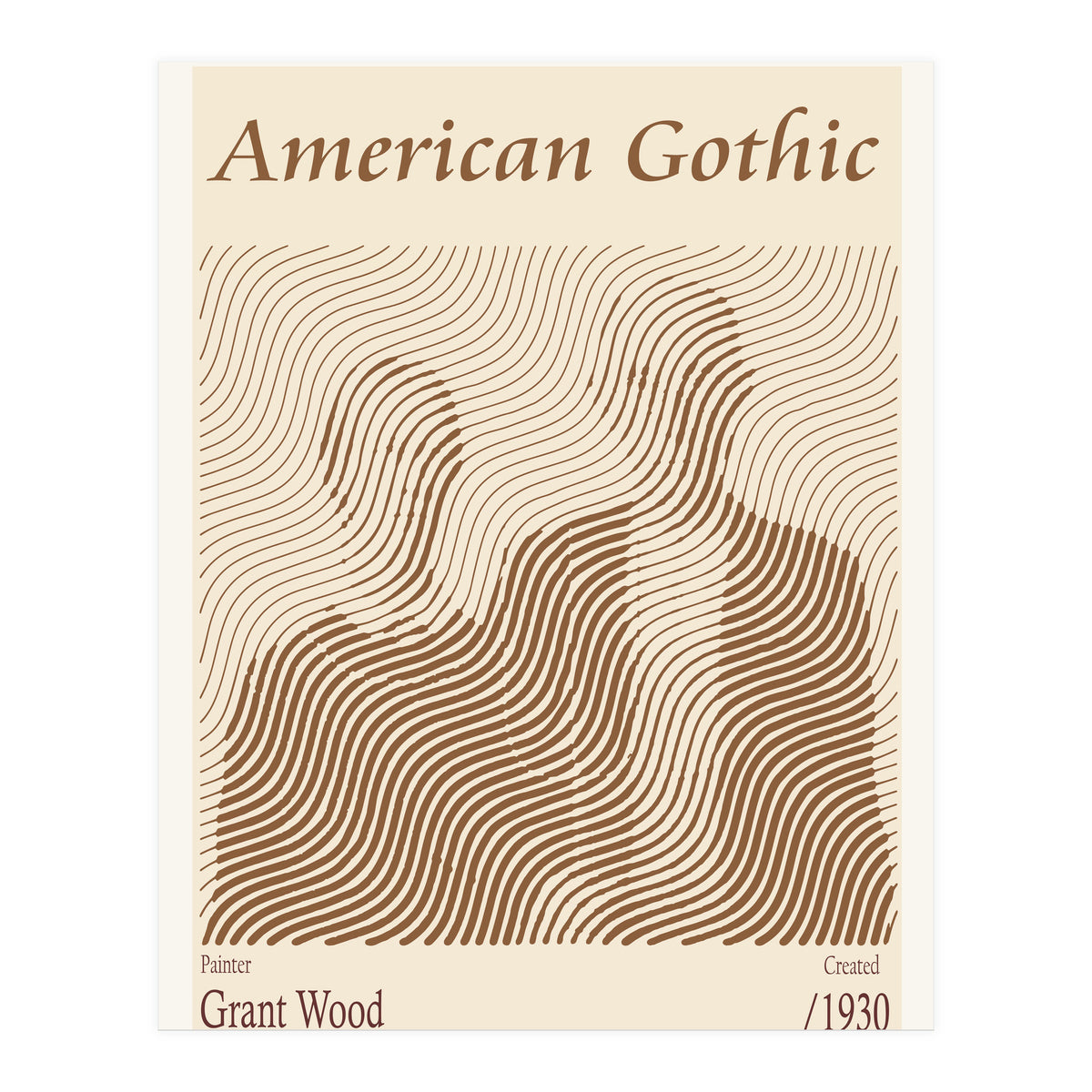 American Gothic – Grant Wood (1930) (Print Only)
