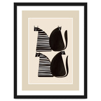 Minimalist Cats In Black And White