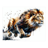 Dynamic Lion In Motion (Print Only) thumbnail