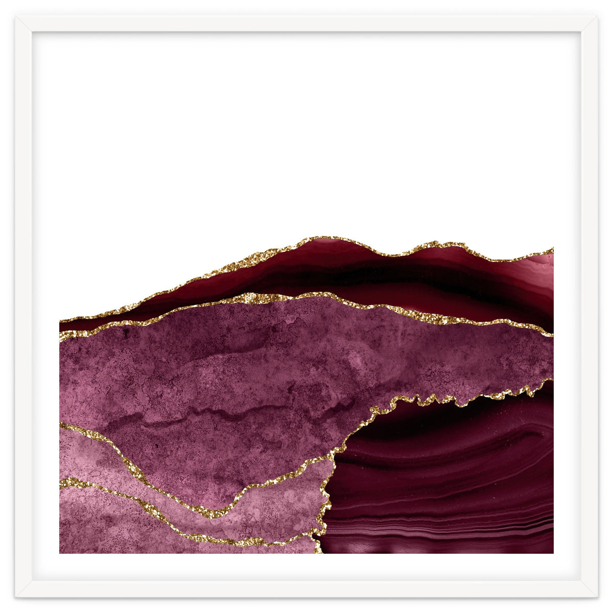 Burgundy & Gold Agate Texture 28