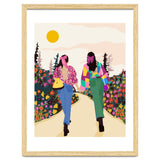 Besties, Best Friends Friendship Fashion, Girl Power Empower Bohemian Travel Companion Soulmates Gift thumbnail