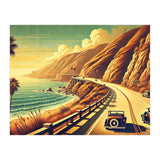 Vintage Coastal Road Journey Poster (Print Only) thumbnail