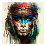 Turquoise Warrior Woman Portrait (Print Only) thumbnail