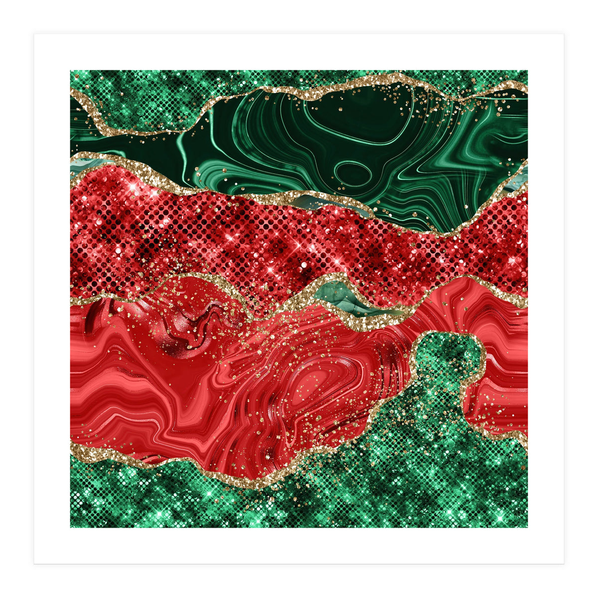 Christmas Glitter Agate Texture 02 (Print Only)