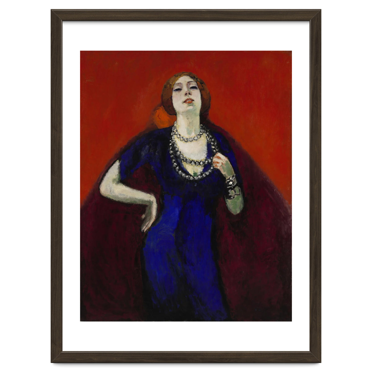 The Blue Dress. Date: 1911. Dimensions: 146.2 cm x 114.4 cm, 161.0 cm x 129.4 cm.