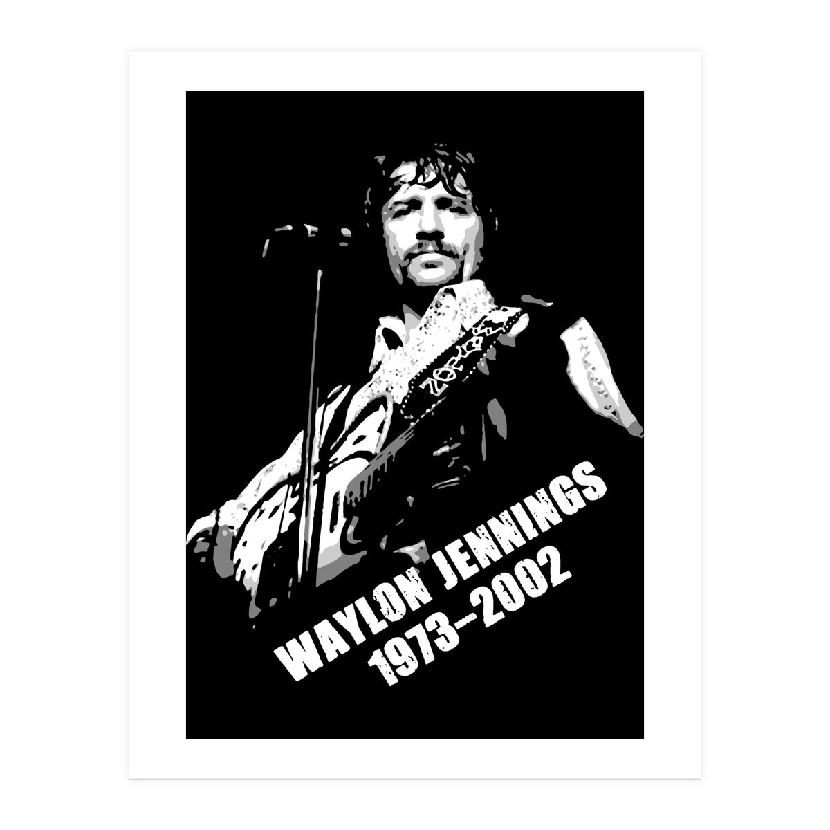 Waylon Jennings American Musician Legend (Print Only)